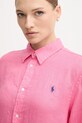 Polo Ralph Lauren koszula lniana różowy 211970731