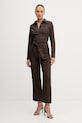 Πουκάμισο Sisley 5SLFLQ0A0 καφέ AW25