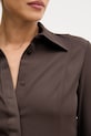 Košeľa Sisley 5SLFLQ0A0 hnedá