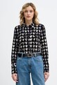 Sisley koszula wzorzyste czarny 5ZVHLQ07H