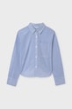 Mayoral koszula bawełniana dziecięca 7197.8G.Junior.9BYA niebieski AW25