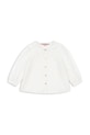 Konges Sløjd cămașă de bumbac pentru copii RILO COLLAR SHIRT GOTS lung alb KS103966.9BYA