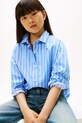 Дівчинка Дитяча бавовняна сорочка Tommy Hilfiger KG0KG08820.9BYA блакитний