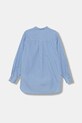 Pinko koszula bawełniana dziecięca KFCA015.C.CR013 niebieski AW25