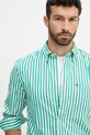 Хлопковая рубашка Tommy Hilfiger зелёный MW0MW39451