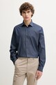 Calvin Klein koszula z elastanem granatowy LV019EU024