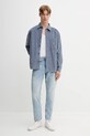 Bavlněná košile Tommy Jeans DM0DM21698 modrá AW25