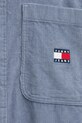 Bavlněná košile Tommy Jeans DM0DM21698 modrá
