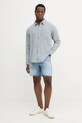 Βαμβακερό πουκάμισο Calvin Klein Jeans LV04RC706G μπλε AW25