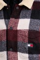 Tommy Jeans geacă cu aspect de cămașă DM0DM22010 burgundia