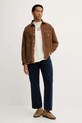 Menčestrová košeľa Tommy Jeans DM0DM22016 hnedá AW25