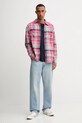 Tommy Jeans koszula bawełniana DM0DM22020 różowy AW25