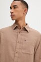 Bavlněná košile Tommy Jeans hnědá DM0DM22023
