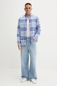 Tommy Jeans koszula bawełniana DM0DM22024 niebieski AW25
