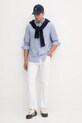 Βαμβακερό πουκάμισο Tommy Jeans μπλε DM0DM22025