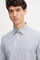 Бавовняна сорочка United Colors of Benetton блакитний 52MCUQ04A
