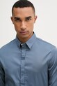 Armani Exchange košeľa pánska bavlnená s elastanom modrá 8NZCBD.ZN10Z.
