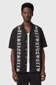 AllSaints cămașă din bumbac SCRIPTURE scurt negru M105SC
