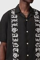 AllSaints koszula bawełniana SCRIPTURE M105SC czarny AW25
