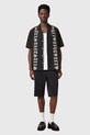 AllSaints cămașă din bumbac SCRIPTURE M105SC negru