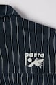 Abbigliamento by Parra camicia in cotone Meandering lines 54236 blu navy