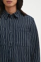 by Parra camicia in cotone Meandering lines blu navy 54236