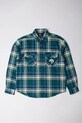 by Parra koszula bawełniana Crow flanel wzorzyste zielony 54330.
