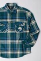 Odzież by Parra koszula bawełniana Crow flanel 54330. zielony