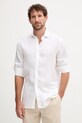 Hackett London koszula lniana regular biały HM3010346