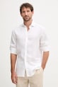 Льняная рубашка Hackett London casual белый HM3010346