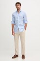 Hackett London koszula lniana HM3010346 niebieski AW25