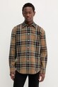 MSGM koszula bawełniana wzorzyste brązowy 3940ME11L.257500