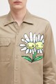 Sky High Farm cotton shirt Daisy workshirt beige SHF07B014