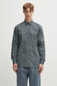 Paul Smith koszula bawełniana 0 wzorzyste granatowy M1R.800P.T02750