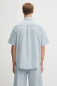 Odzież Carhartt WIP koszula bawełniana S/S Toland I035151.31SXX niebieski