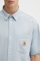Carhartt WIP koszula bawełniana S/S Toland niebieski I035151.31SXX
