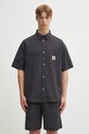 Carhartt WIP koszula bawełniana S/S Toland casual czarny I035151.31RXX