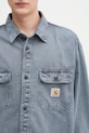 Rifľová košeľa Carhartt WIP Tigan modrá I035821.36AGD