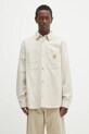 Carhartt WIP koszula z domieszką lnu Walter casual beżowy I033578.502