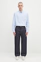 Drôle de Monsieur koszula bawełniana La Chemise Oxford H.SH240.CO225 niebieski