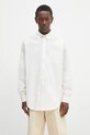 Drôle de Monsieur koszula bawełniana La Chemise Oxford gładkie beżowy PERM.SH173.CO116