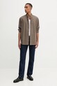Βαμβακερό πουκάμισο Levi's A7210.0051 καφέ AW25