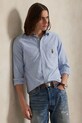 Бавовняна сорочка Polo Ralph Lauren блакитний 710P00577