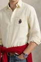 Памучна риза Polo Ralph Lauren бежов 710P00662