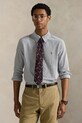 Хлопковая рубашка Polo Ralph Lauren узор белый 710979489