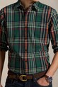 Хлопковая рубашка Polo Ralph Lauren зелёный 710P00524