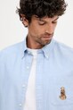 Хлопковая рубашка Polo Ralph Lauren голубой 710P00526