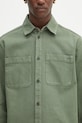A.P.C. koszula bawełniana Surchemise Leon zielony COGZV.H32019