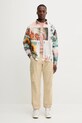 Desigual koszula bawełniana PACO 25WMCW20 beżowy AW25