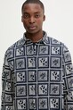 Desigual koszula bawełniana JACK granatowy 25WMCW25
